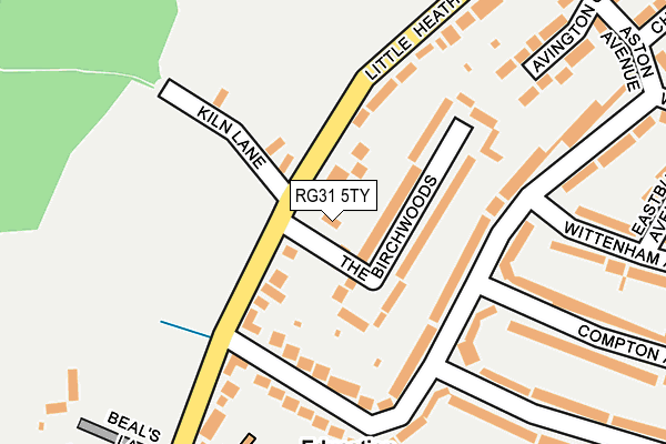 RG31 5TY map - OS OpenMap – Local (Ordnance Survey)