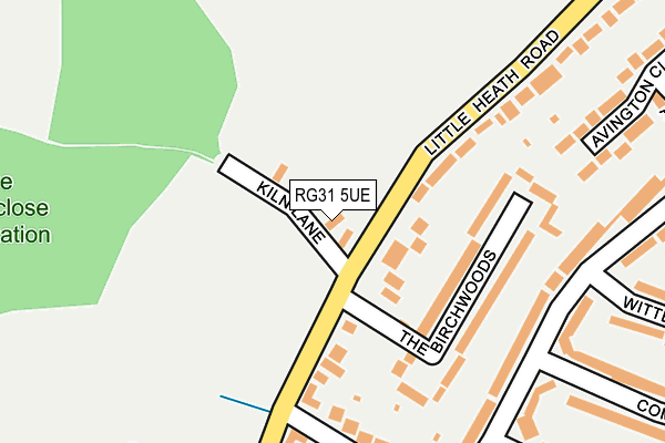 RG31 5UE map - OS OpenMap – Local (Ordnance Survey)