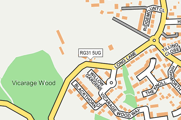 RG31 5UG map - OS OpenMap – Local (Ordnance Survey)