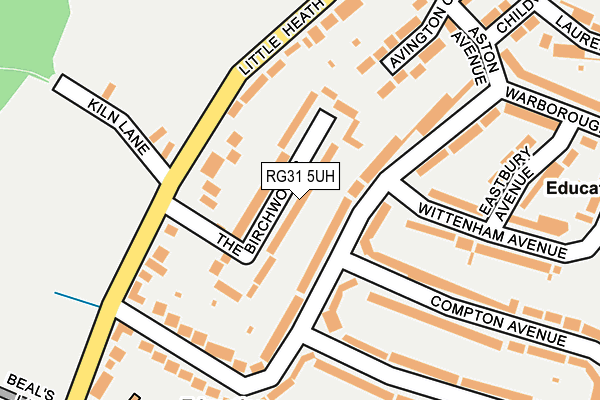 RG31 5UH map - OS OpenMap – Local (Ordnance Survey)