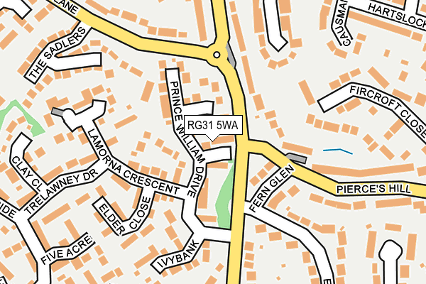 RG31 5WA map - OS OpenMap – Local (Ordnance Survey)