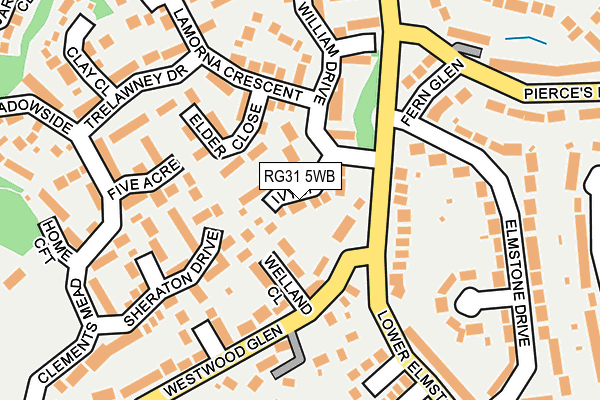 RG31 5WB map - OS OpenMap – Local (Ordnance Survey)