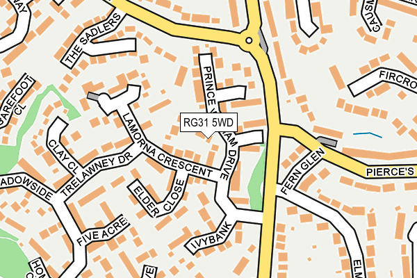 RG31 5WD map - OS OpenMap – Local (Ordnance Survey)