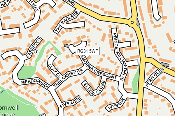 RG31 5WF map - OS OpenMap – Local (Ordnance Survey)