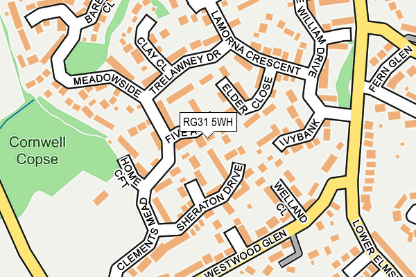 RG31 5WH map - OS OpenMap – Local (Ordnance Survey)