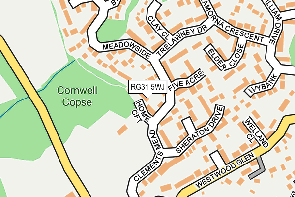 RG31 5WJ map - OS OpenMap – Local (Ordnance Survey)