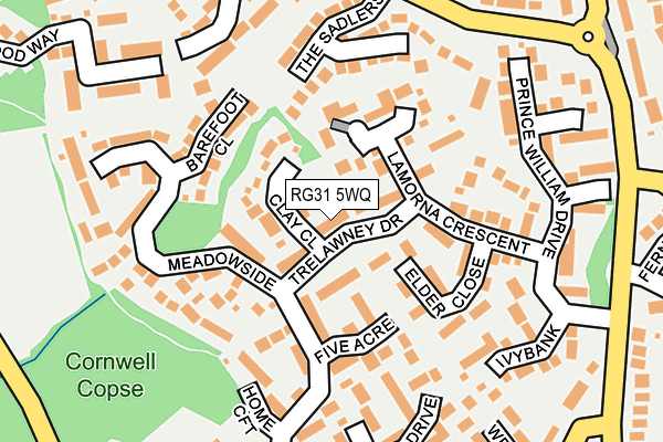 RG31 5WQ map - OS OpenMap – Local (Ordnance Survey)