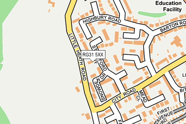 RG31 5XX map - OS OpenMap – Local (Ordnance Survey)