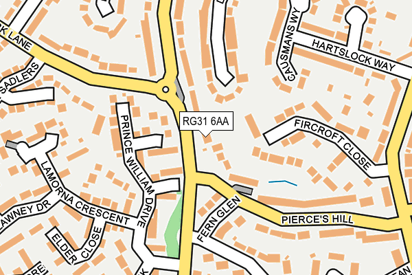 RG31 6AA map - OS OpenMap – Local (Ordnance Survey)