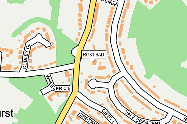 RG31 6AD map - OS OpenMap – Local (Ordnance Survey)