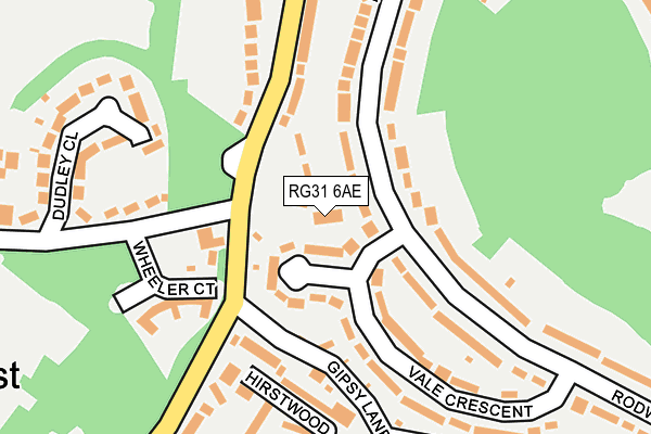 RG31 6AE map - OS OpenMap – Local (Ordnance Survey)