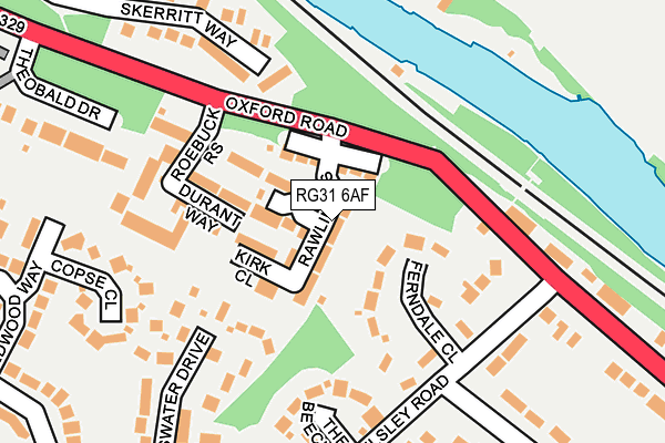 RG31 6AF map - OS OpenMap – Local (Ordnance Survey)