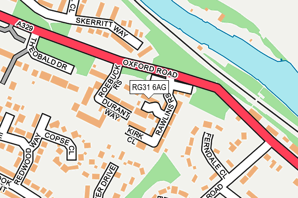RG31 6AG map - OS OpenMap – Local (Ordnance Survey)