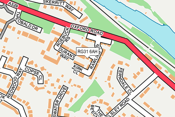 RG31 6AH map - OS OpenMap – Local (Ordnance Survey)