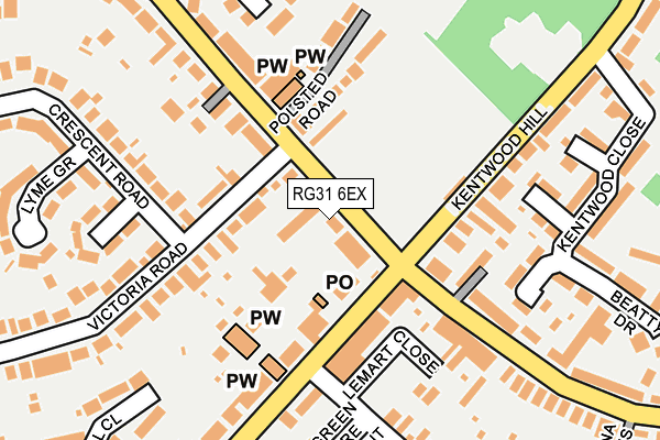 RG31 6EX map - OS OpenMap – Local (Ordnance Survey)