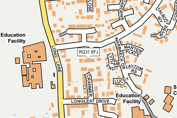 RG31 6FJ map - OS OpenMap – Local (Ordnance Survey)