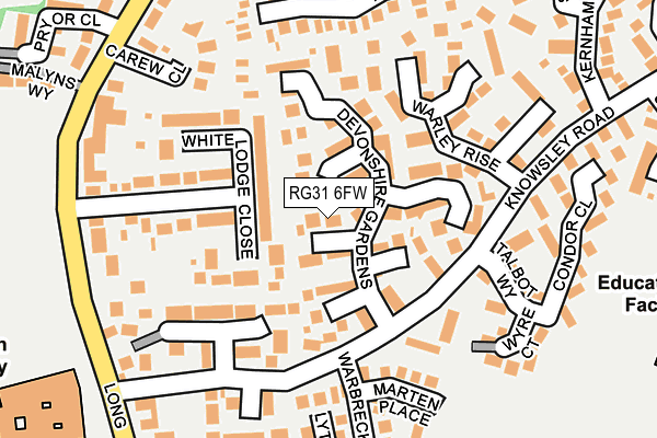 RG31 6FW map - OS OpenMap – Local (Ordnance Survey)