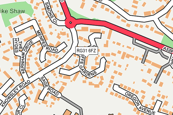 RG31 6FZ map - OS OpenMap – Local (Ordnance Survey)