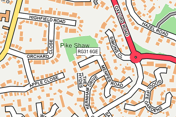 RG31 6GE map - OS OpenMap – Local (Ordnance Survey)