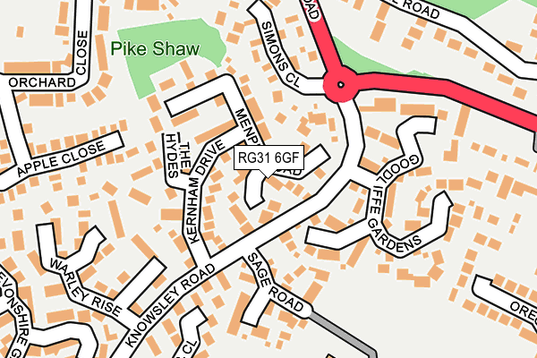 RG31 6GF map - OS OpenMap – Local (Ordnance Survey)