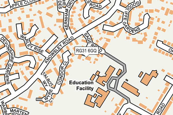 RG31 6GQ map - OS OpenMap – Local (Ordnance Survey)