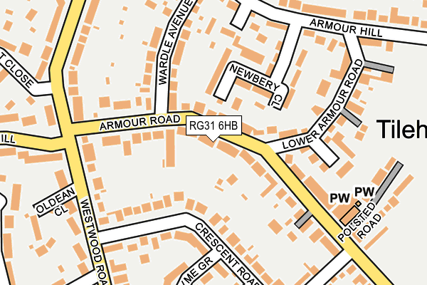 RG31 6HB map - OS OpenMap – Local (Ordnance Survey)