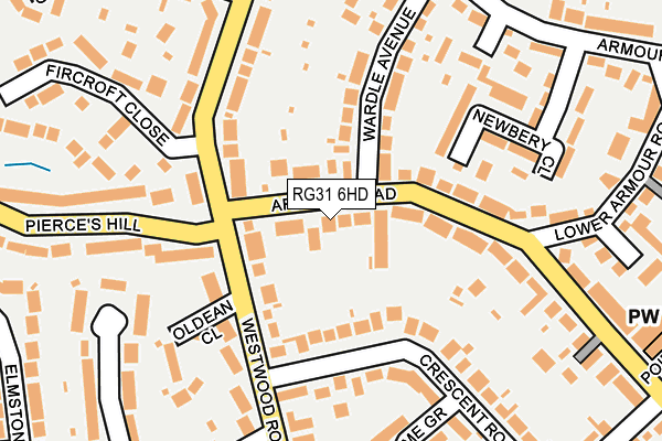 RG31 6HD map - OS OpenMap – Local (Ordnance Survey)