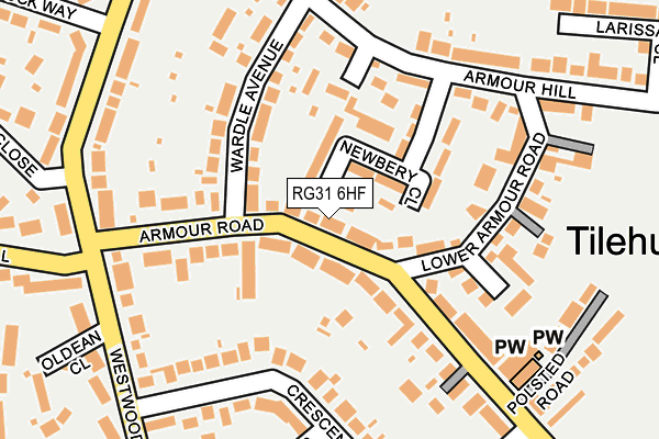 RG31 6HF map - OS OpenMap – Local (Ordnance Survey)