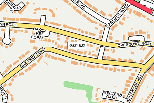 RG31 6JX map - OS OpenMap – Local (Ordnance Survey)