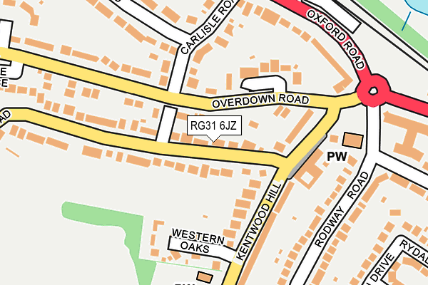 RG31 6JZ map - OS OpenMap – Local (Ordnance Survey)