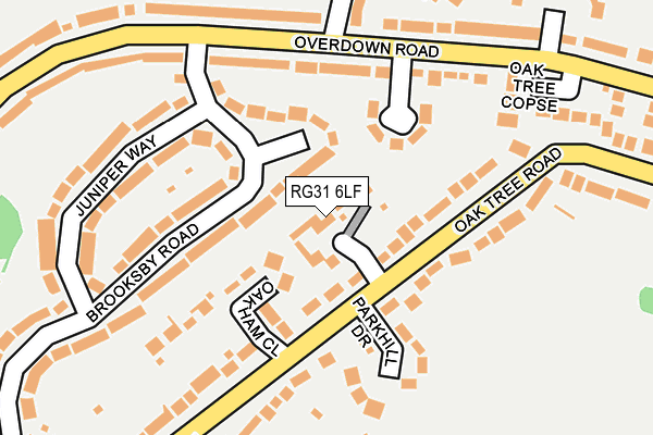 RG31 6LF map - OS OpenMap – Local (Ordnance Survey)