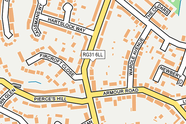 RG31 6LL map - OS OpenMap – Local (Ordnance Survey)