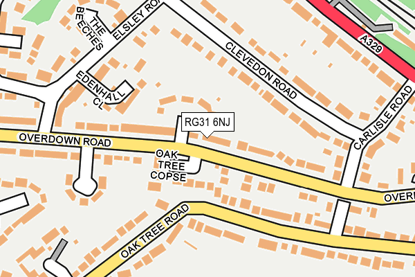 RG31 6NJ map - OS OpenMap – Local (Ordnance Survey)