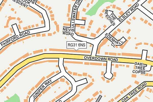 RG31 6NS map - OS OpenMap – Local (Ordnance Survey)