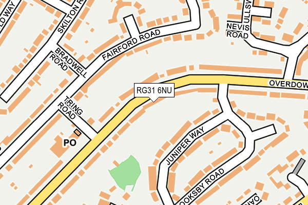 RG31 6NU map - OS OpenMap – Local (Ordnance Survey)