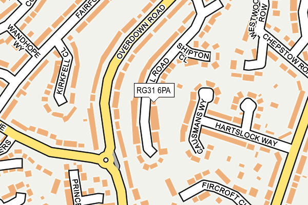 RG31 6PA map - OS OpenMap – Local (Ordnance Survey)