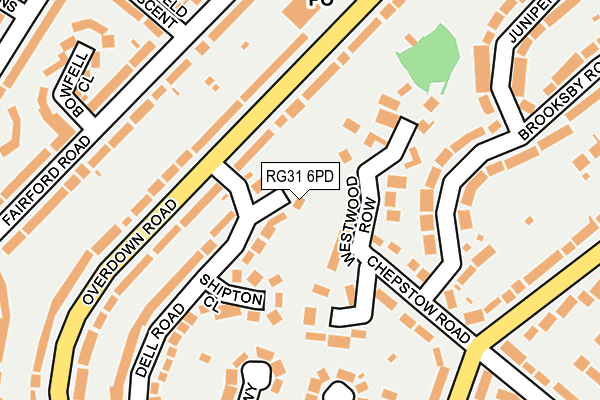 RG31 6PD map - OS OpenMap – Local (Ordnance Survey)