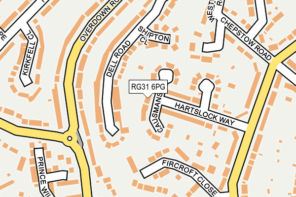 RG31 6PG map - OS OpenMap – Local (Ordnance Survey)