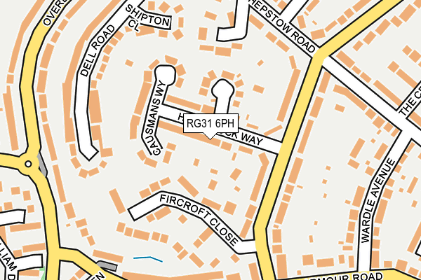 RG31 6PH map - OS OpenMap – Local (Ordnance Survey)