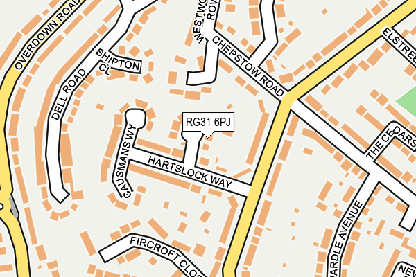RG31 6PJ map - OS OpenMap – Local (Ordnance Survey)