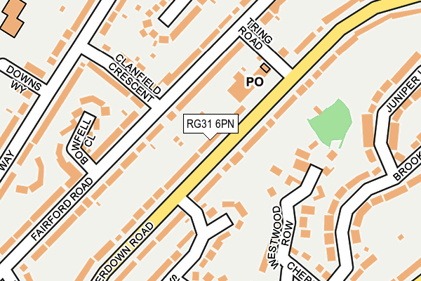 RG31 6PN map - OS OpenMap – Local (Ordnance Survey)