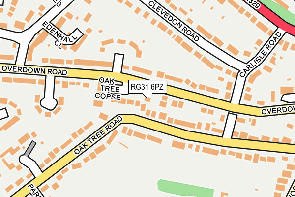 RG31 6PZ map - OS OpenMap – Local (Ordnance Survey)