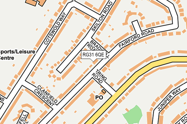RG31 6QE map - OS OpenMap – Local (Ordnance Survey)