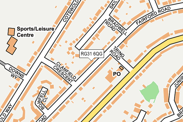 RG31 6QG map - OS OpenMap – Local (Ordnance Survey)