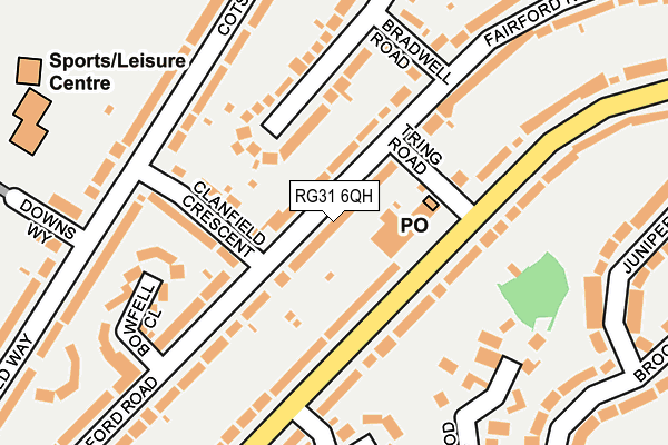 RG31 6QH map - OS OpenMap – Local (Ordnance Survey)