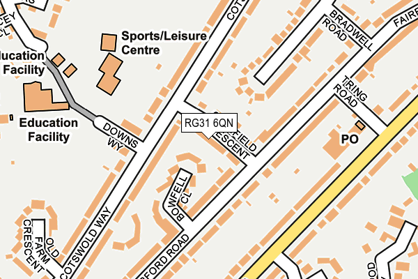 RG31 6QN map - OS OpenMap – Local (Ordnance Survey)