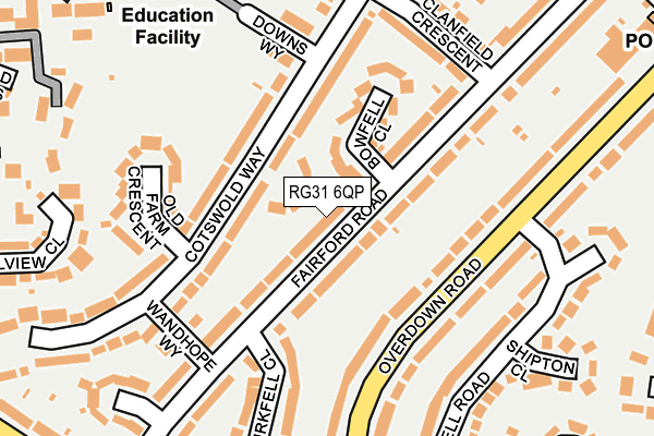 RG31 6QP map - OS OpenMap – Local (Ordnance Survey)