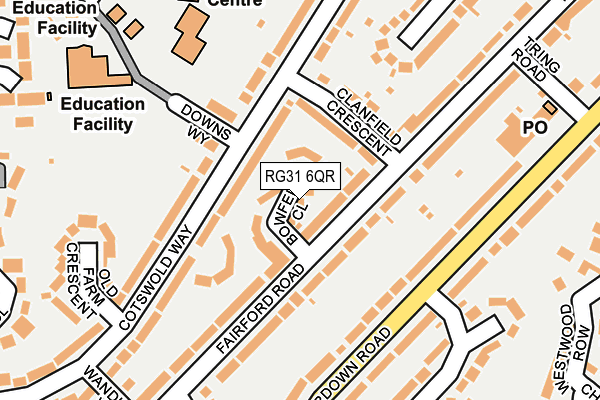 RG31 6QR map - OS OpenMap – Local (Ordnance Survey)