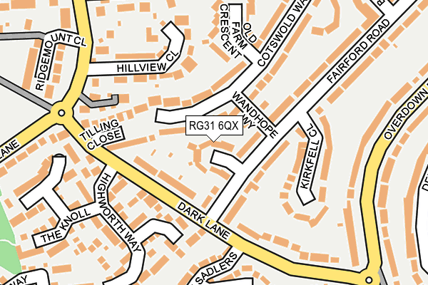 RG31 6QX map - OS OpenMap – Local (Ordnance Survey)