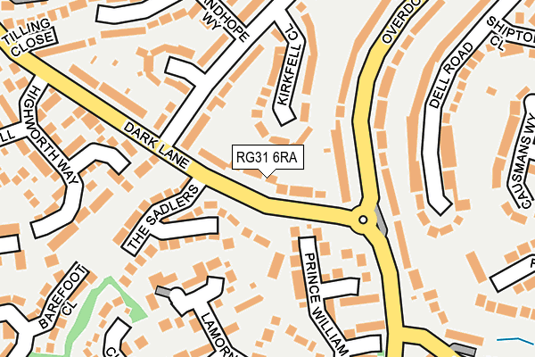 RG31 6RA map - OS OpenMap – Local (Ordnance Survey)